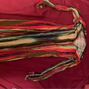 Multicolor Long Sleeve Dress